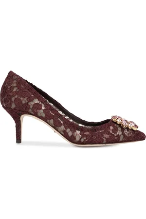 Dolce & Gabbana Crystal-embellished 60mm lace pumps
