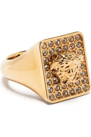 VERSACE Tiles crystal-embellished ring