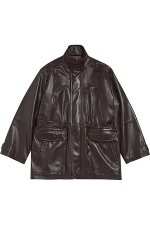 Balenciaga Oversized leather coat