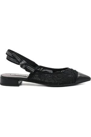 Karl Lagerfeld Lace-trimmed flat pumps