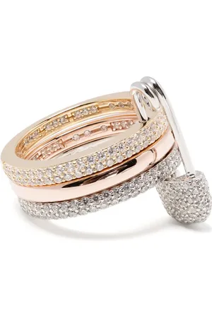 APM Monaco Safety pin-motif triple band ring