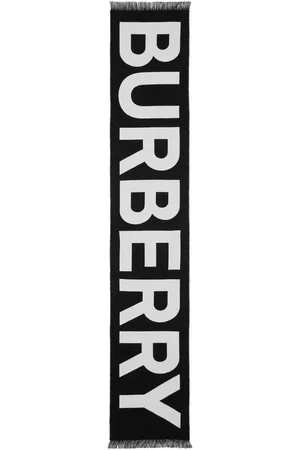 Burberry Logo-jacquard wool scarf