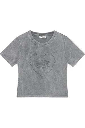 Ganni Logo-embroidered T-shirt