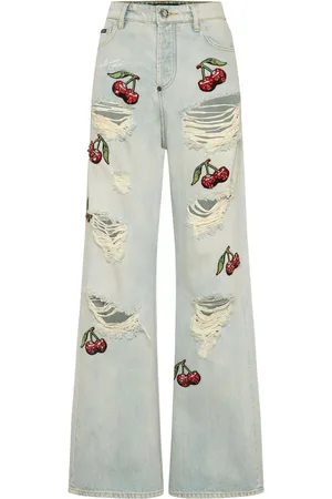 Philipp Plein Cherries Destroyed jeans