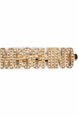 Moschino Logo-plaque embellished hair clip
