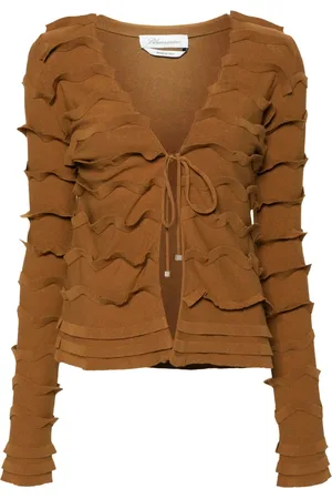 BLUMARINE Ruffled V-neck cardigan
