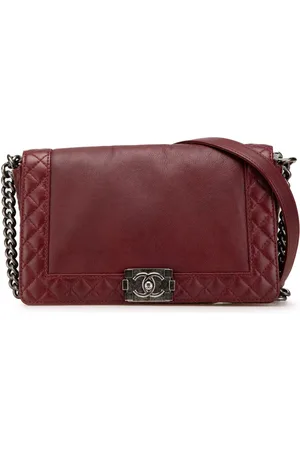 CHANEL 2013-2014 Medium Calfskin Boy Reverso Flap crossbody bag