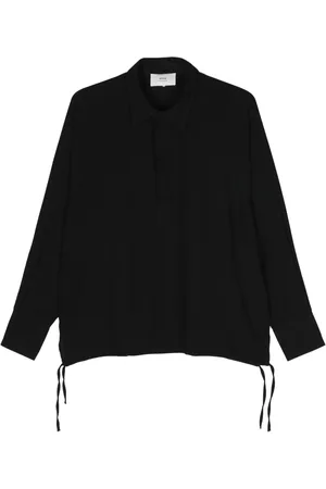 Ami Long-sleeve twill polo shirt