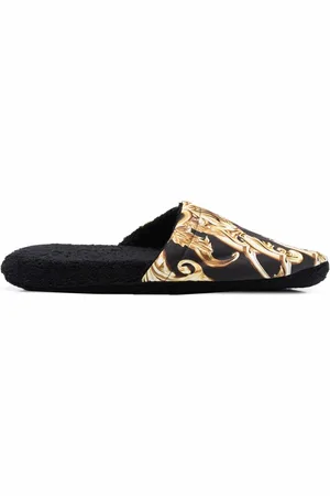 Philipp Plein Baroque-print slippers