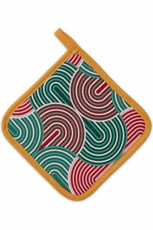 La DoubleJ Graphic-print oven glove and pot holder