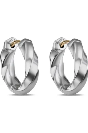 David Yurman Sterling Cable Edge huggie hoop earrings (13mm)