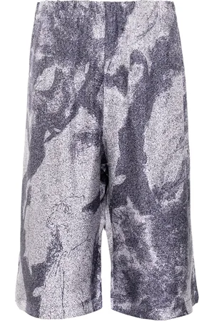 QASIMI Dust-print elasticated waist shorts