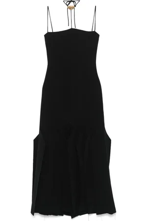 A.W.A.K.E. MODE Lip Choker midi dress