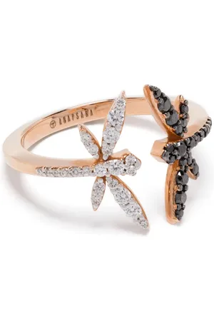 ANAPSARA 18K dragonfly-motif diamond ring