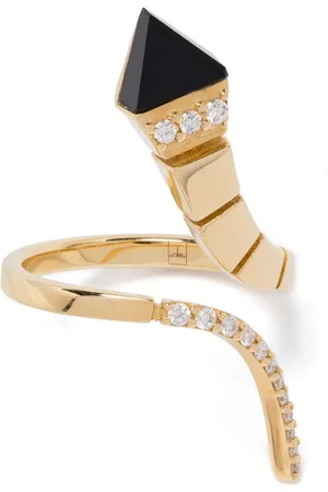 ANAPSARA 18K rose Temptation diamond and onyx ring
