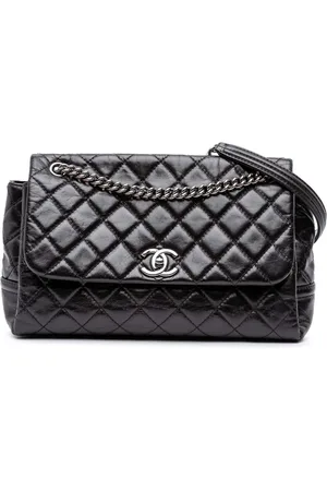 CHANEL 2014-2015 Medium Quilted Glazed Calfskin Lady Pearly Flap shoulder bag