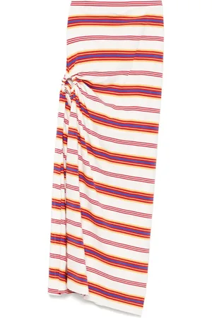 Paco rabanne Striped midi skirt