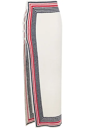 Paco rabanne Striped knitted skirt