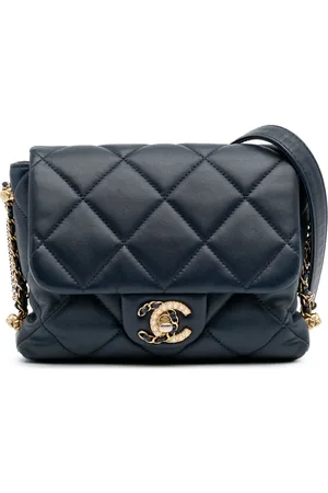 CHANEL 2021-2025 Mini Quilted Lambskin Crush on Chains Flap crossbody bag