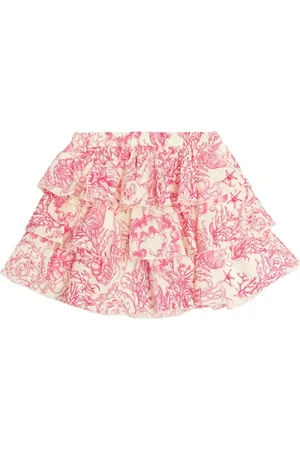 VERSACE Underwater Barocco ruffled skirt