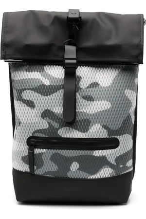 Rains Camouflage-print textured backpack