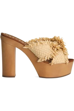 Dolce & Gabbana 130mm frayed-detail sandals