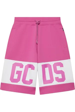 GCDS Logo-print track shorts