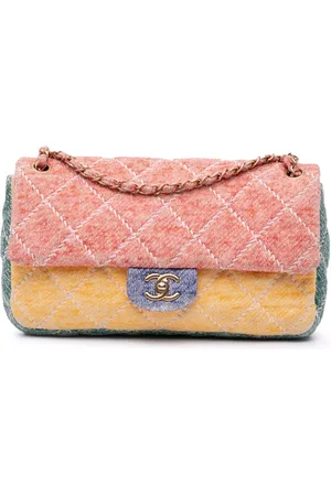 CHANEL 2014-2015 Jumbo Multicolor Quilted Jersey Ultimate Stitch Flap shoulder bag