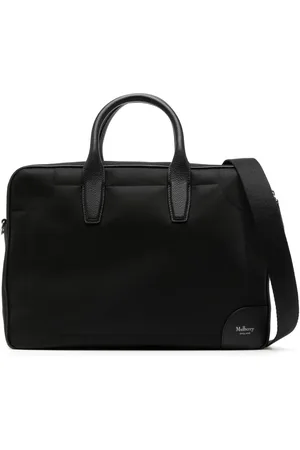 MULBERRY Logo-stamp nylon briefcase
