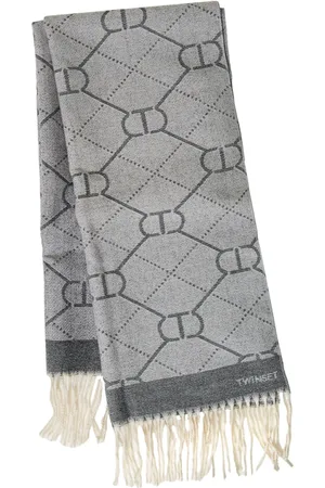 Twin-Set Patterned-jacquard scarf