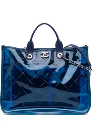 CHANEL 2018 Medium PVC and Lambskin Coco Splash Shopping Tote satchel