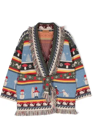 Alanui Patterned intarsia knit cardigan