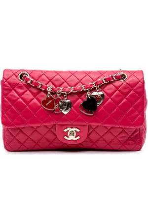 CHANEL 2009-2010 Medium Classic Lambskin Valentines Heart Charms Single Flap shoulder bag
