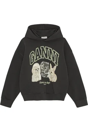 Ganni Logo-print hoodie