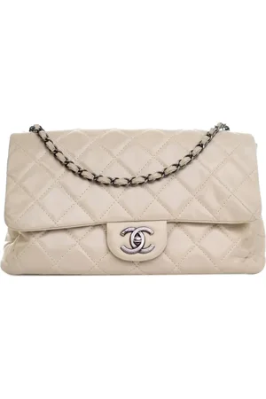 CHANEL 2014-2015 Large Quilted Glazed Calfskin Coco Soft Flap shoulder bag