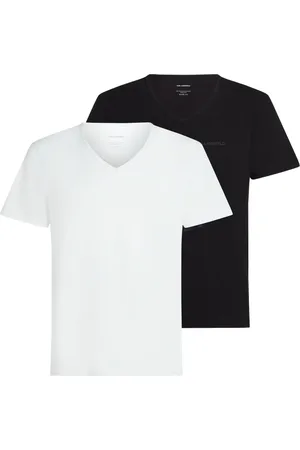 Karl Lagerfeld Logo-print lounge T-shirts (pack of two)