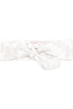 VALENTINO GARAVANI Logo-embroidered silk hair band