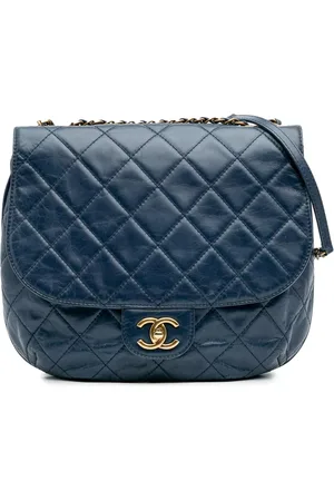 CHANEL 2014-2015 Medium Quilted Glazed Calfskin Bubble CC Flap crossbody bag