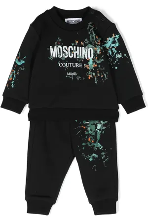 Moschino Paint-splatter logo-print tracksuit set