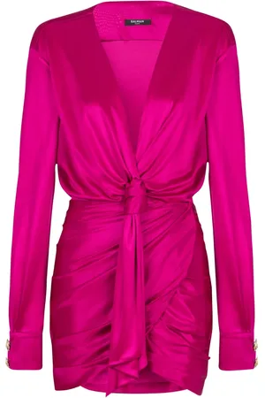 Balmain Draped jersey dress