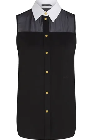 Karl Lagerfeld Poplin collar blouse