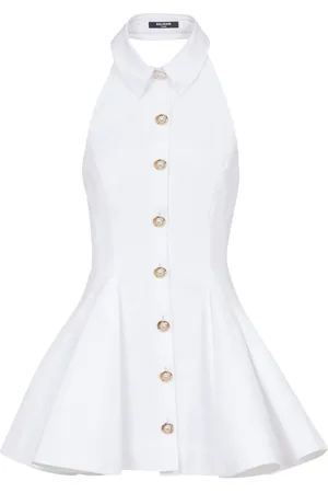 Balmain Backless poplin dress