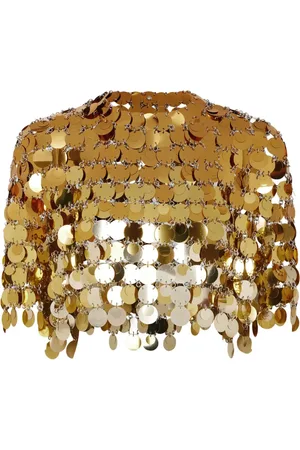 Paco rabanne Chainmail-embellished cropped top
