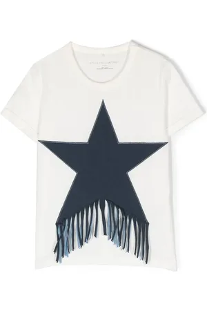 Stella McCartney Star-print fringe-detail T-shirt