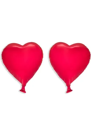 Oscar de la Renta Heart Balloon clip-on earrings