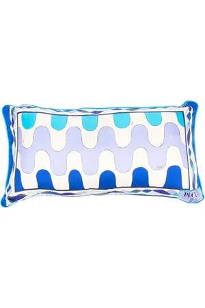 Puccini Fiamme-print silk-twill cushion