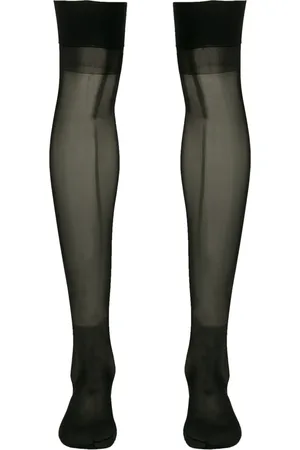 MAISON CLOSE Knee-length sheer stockings