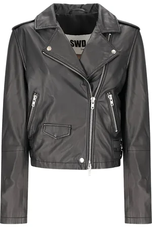 s.w.o.r.d 6.6.44 Zip-fastening leather jacket