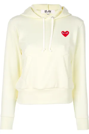 Comme des Garçons Heart-patch long-sleeve hoodie