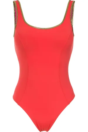 AMIR SLAMA Gold-tone trimming swimsuit
